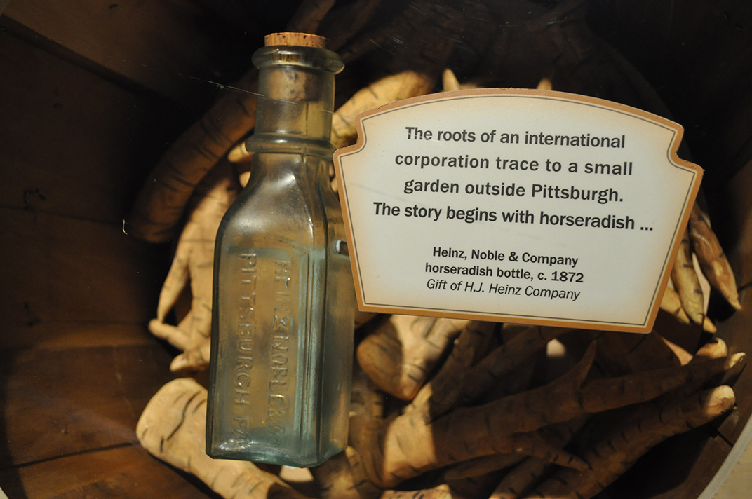 Horseradish bottle, Heinz, Noble & Company, Heinz Exhibit, Heinz History Center