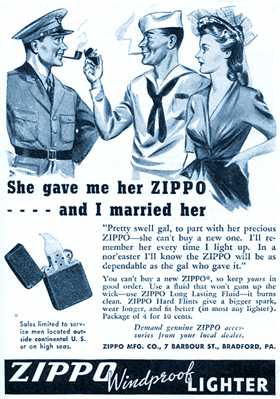 WWII-era lighter ad