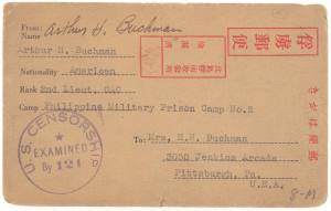 Back of POW card from Arthur Buchman, c. 1943.