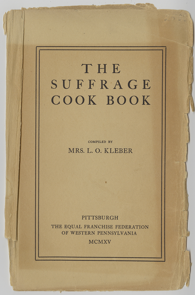 Title page of the Suffrage Cook Book, 1915.