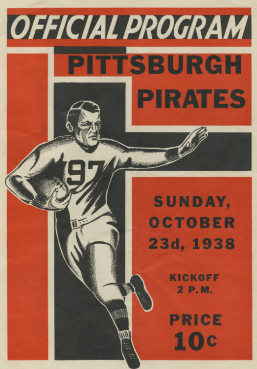 Pittsburgh Steelers official program, Sunday, Oct. 23, 1938. Detre Library & Archives at the Heinz History Center.