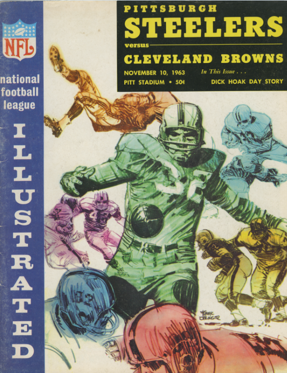 Pittsburgh Steelers official program, November 10, 1963 against the Cleveland Browns. Detre Library & Archives at the Heinz History Center.