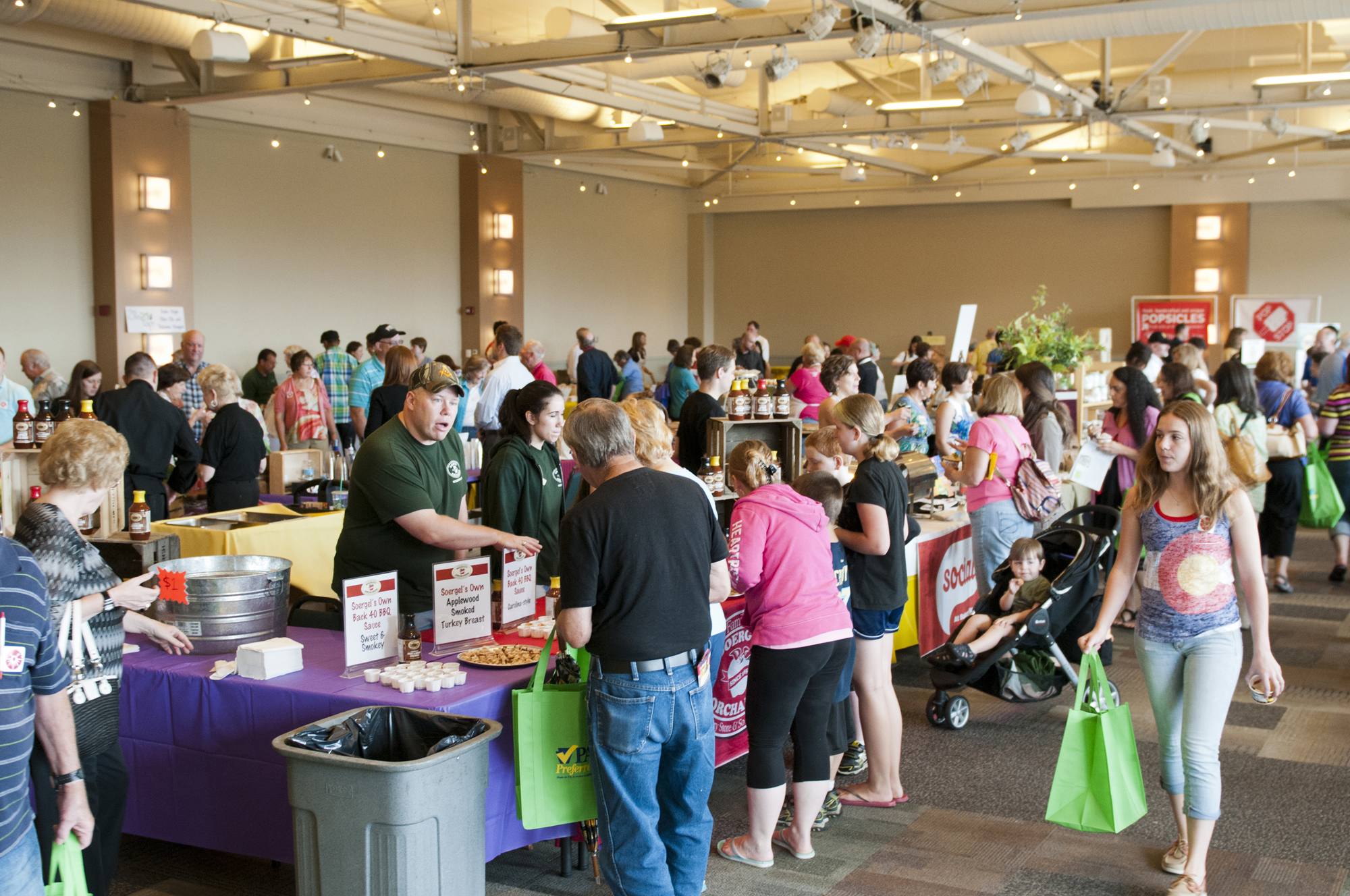 Visitors enjoy over a dozen food vendors at the annual Hometown-Homegrown food expo.