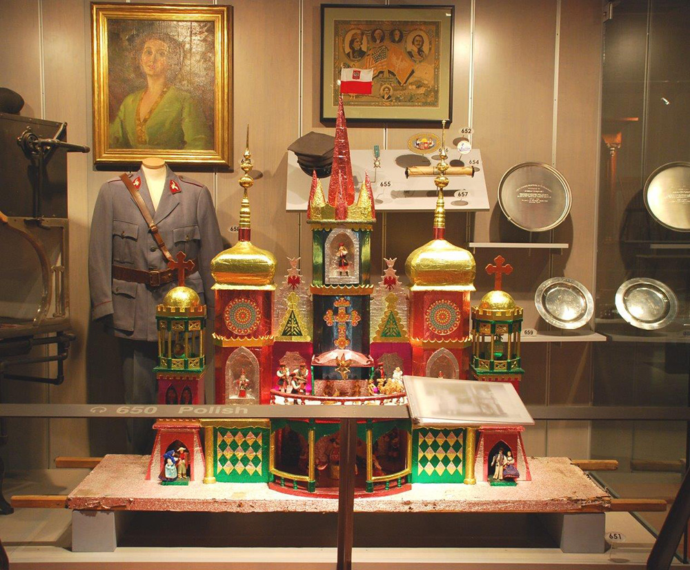 This szopka, or manger scene, reflects a centuries-old Polish Christmas tradition. It's housed in the Special Collections Gallery.