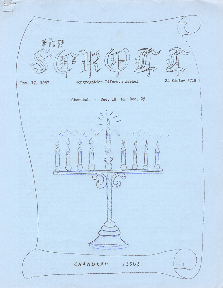 New Castle’s Congregation Tifereth Israel offered a primer of its own in its 1957 Hanukkah newsletter.