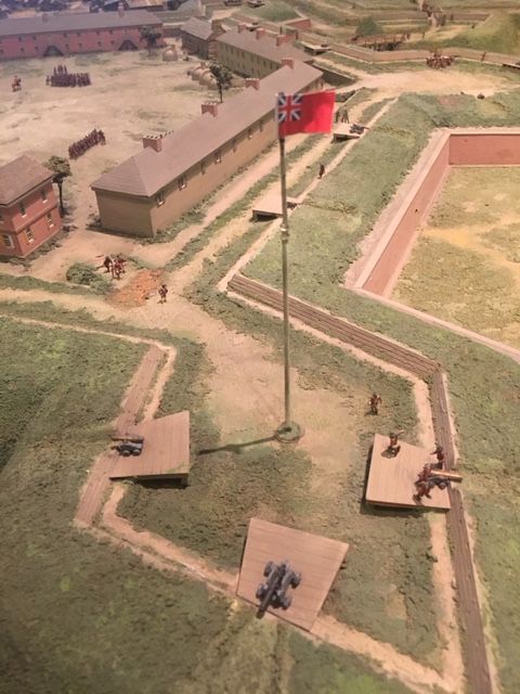 Fort Pitt's flag bastion before cleaning.