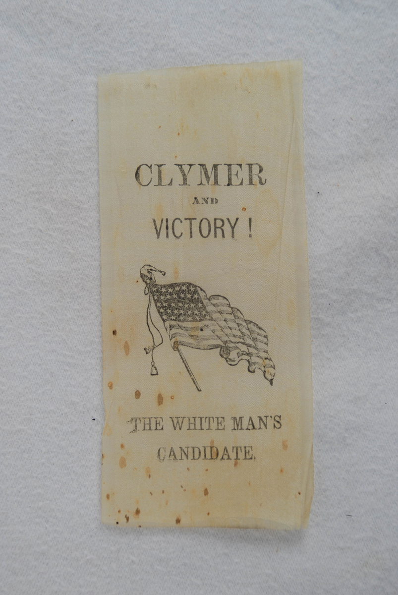 Hiester Clymer campaign ribbon | 2015.22.42 | Heinz History Center Collections