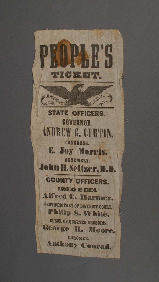 Andrew Curtin as the "People's Party" candidate in 1860 | 2015.22.867 | Heinz History Center Collections