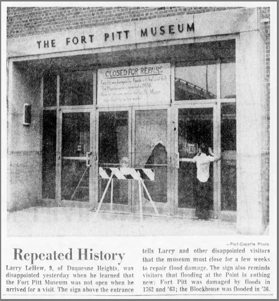 Fort Pitt Museum entrance, July 3, 1972.