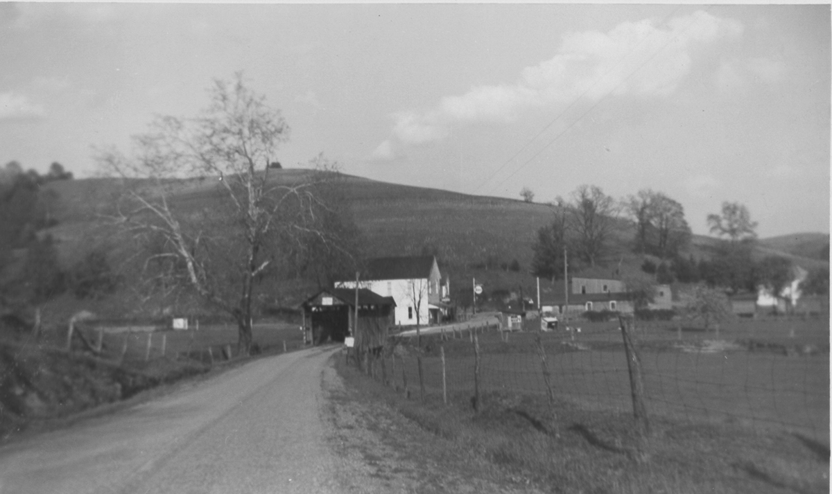 The Pine Bank Covered Bridge on its original location