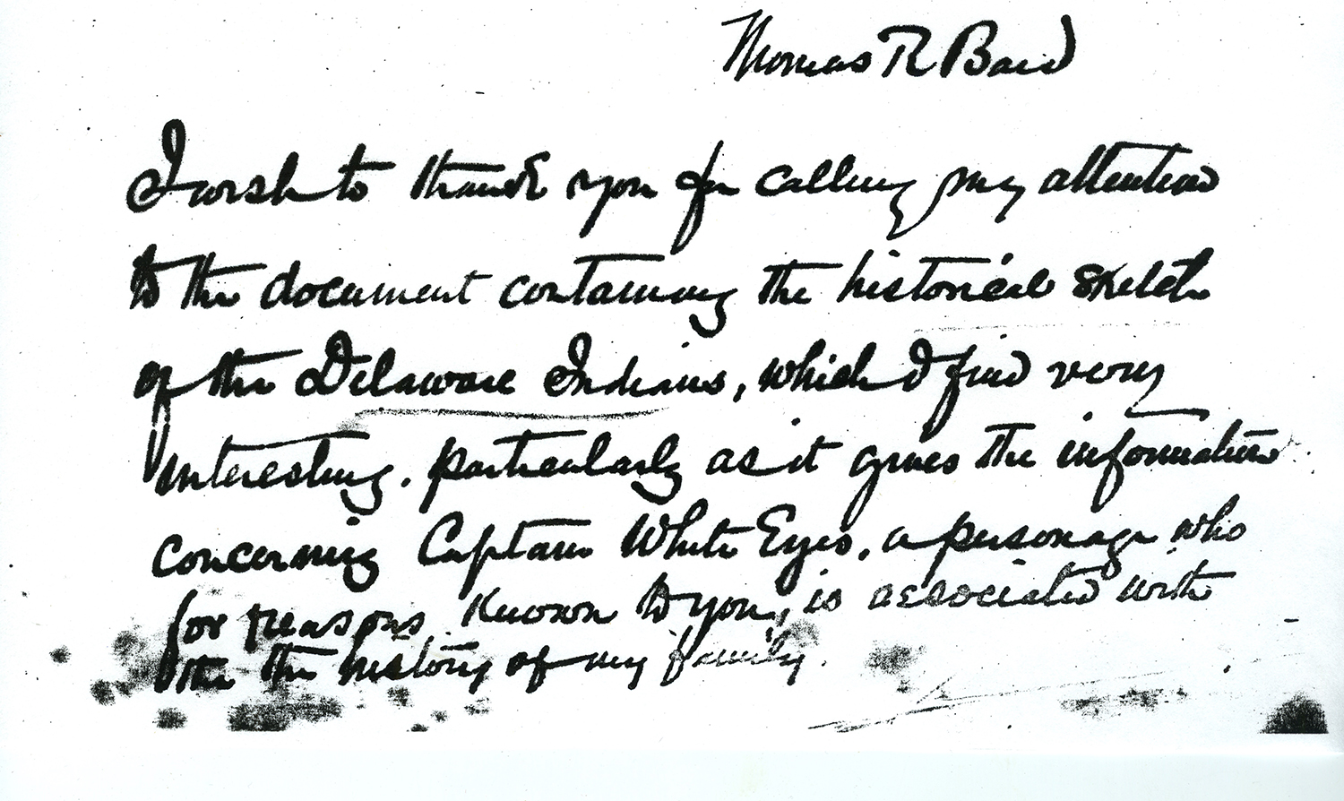 Thomas Bard letter | Fort Pitt Museum Blog