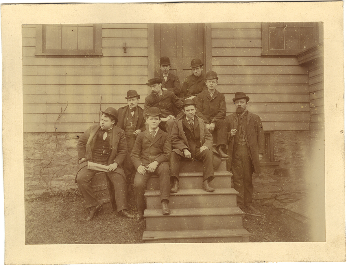 Albumen print of the employees of Brashear’s Mechanical Department, Aug. 1894, Heinz History Center.