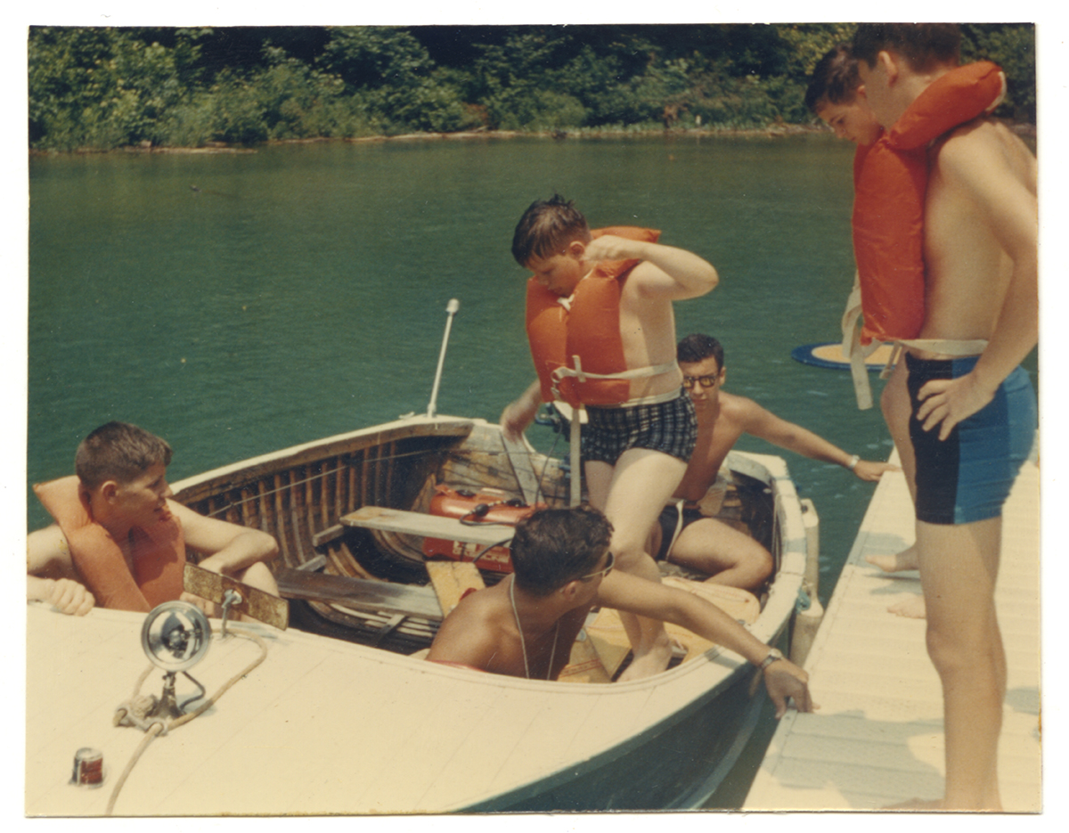 Getting ready for a boat ride at Camp Lynwood near Morgantown, West Virginia, 1960s. Records of the Jewish Community Center of Greater Pittsburgh, MSS 389, Detre Library & Archives, Heinz History Center.