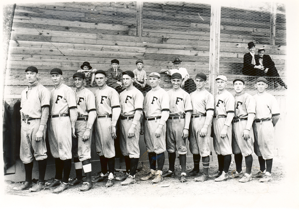 France’s photograph of the Fairmont Fairies, who were the 1912 champions of the Ohio-Pennsylvania League.