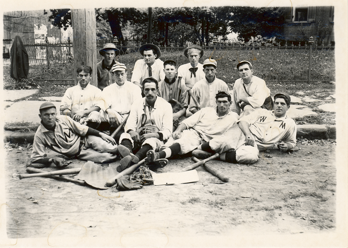 Portrait of the West Middletown baseball team.