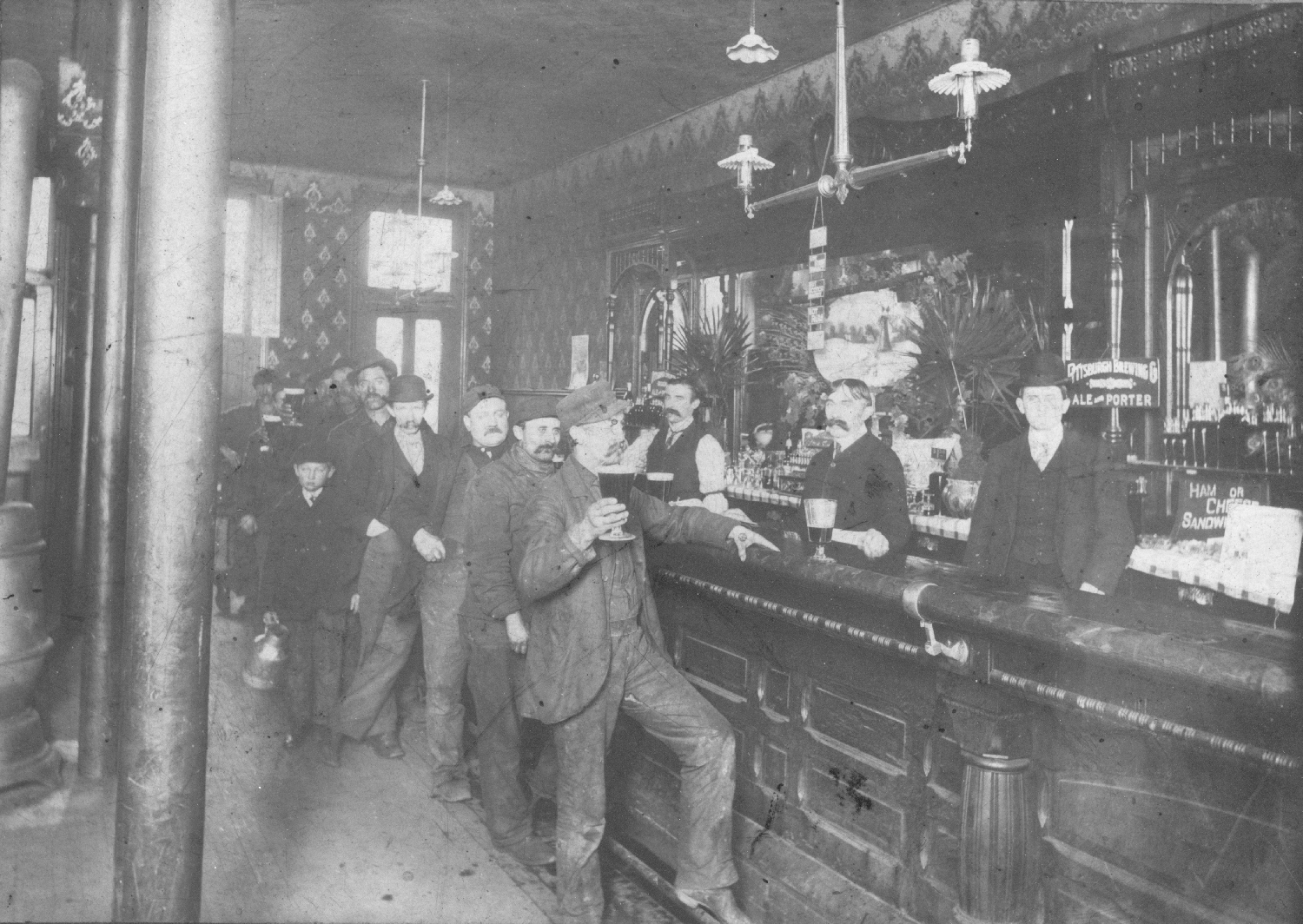 Waiting in line for a beer at a Pittsburgh saloon, c. 1910. General Photo Collection, Detre Library & Archives, Heinz History Center.