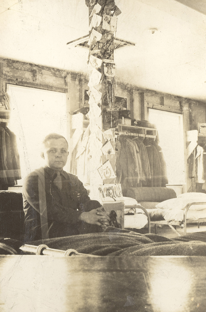 Joseph Borkowski at Fort Eustis during World War II. Heinz History Center.