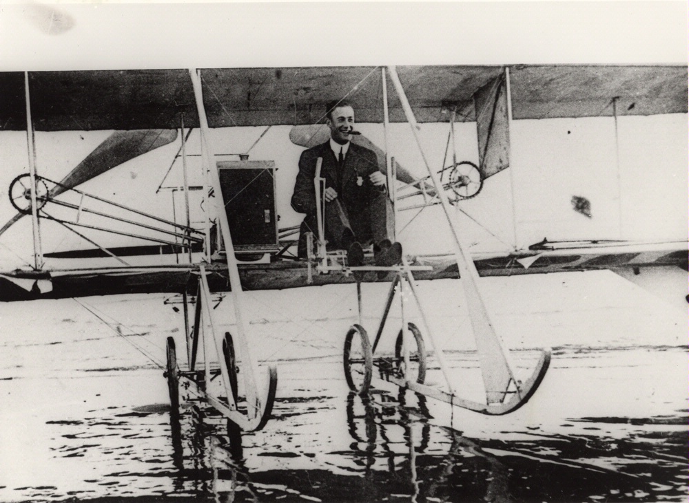 Rodgers and the Vin Fiz make it to the Pacific Ocean in 1911.
