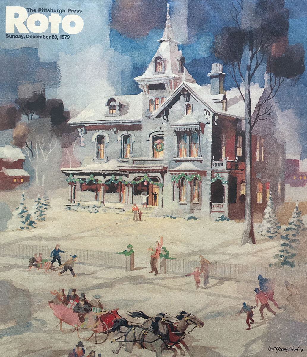 Roto Magazine, Dec. 23, 1979. Art by Nat Youngblood. Roto Magazine, Dec. 23, 1979. Art by Nat Youngblood.
