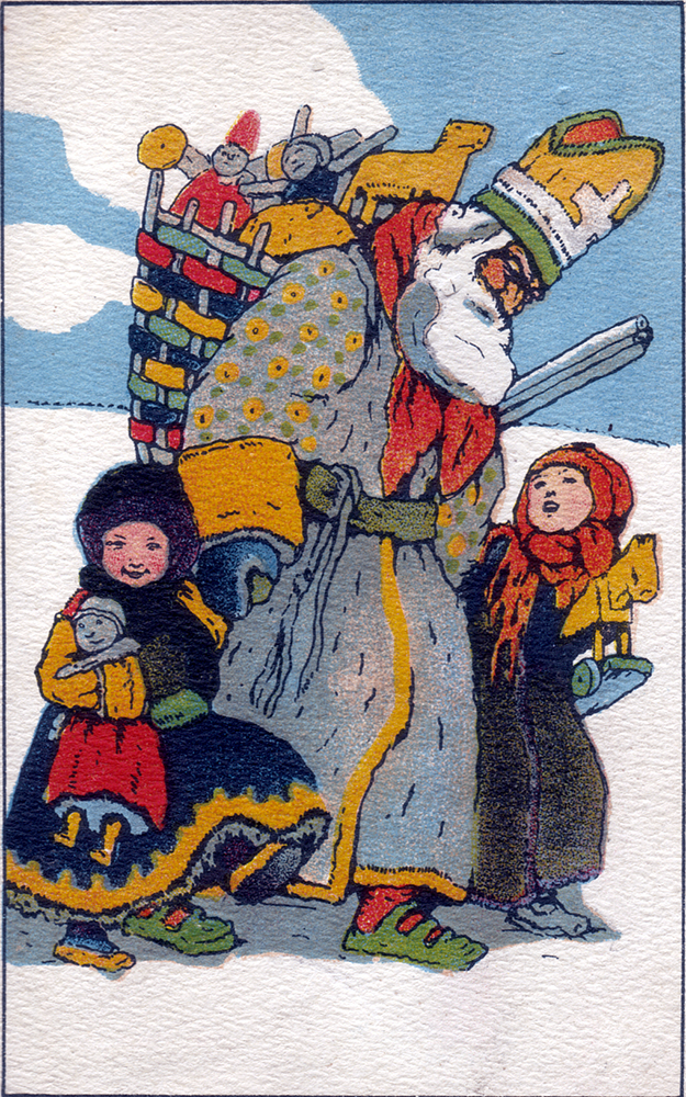 This St. Nicholas Day card is from Hungary. Image courtesy of The St. Nicholas Center.