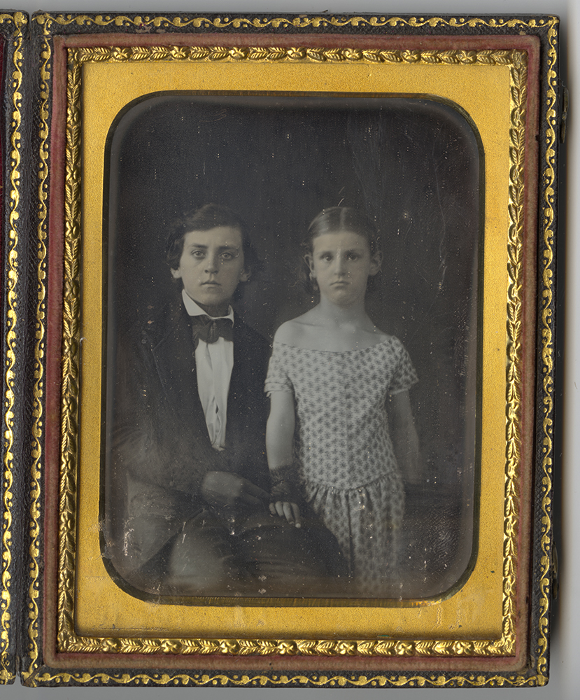 Daguerreotype of William George Hawkins, Jr., and his sister Mary Margaretta, 1850s. | #Pixburgh | Heinz History Center.