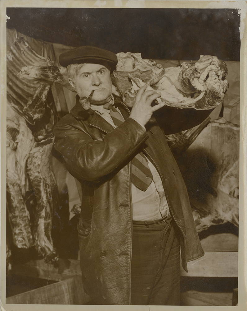 Ray Sprigle in disguise as a butcher. | Ray Sprigle Papers and Photographs Detre Library & Archives at the History Center.