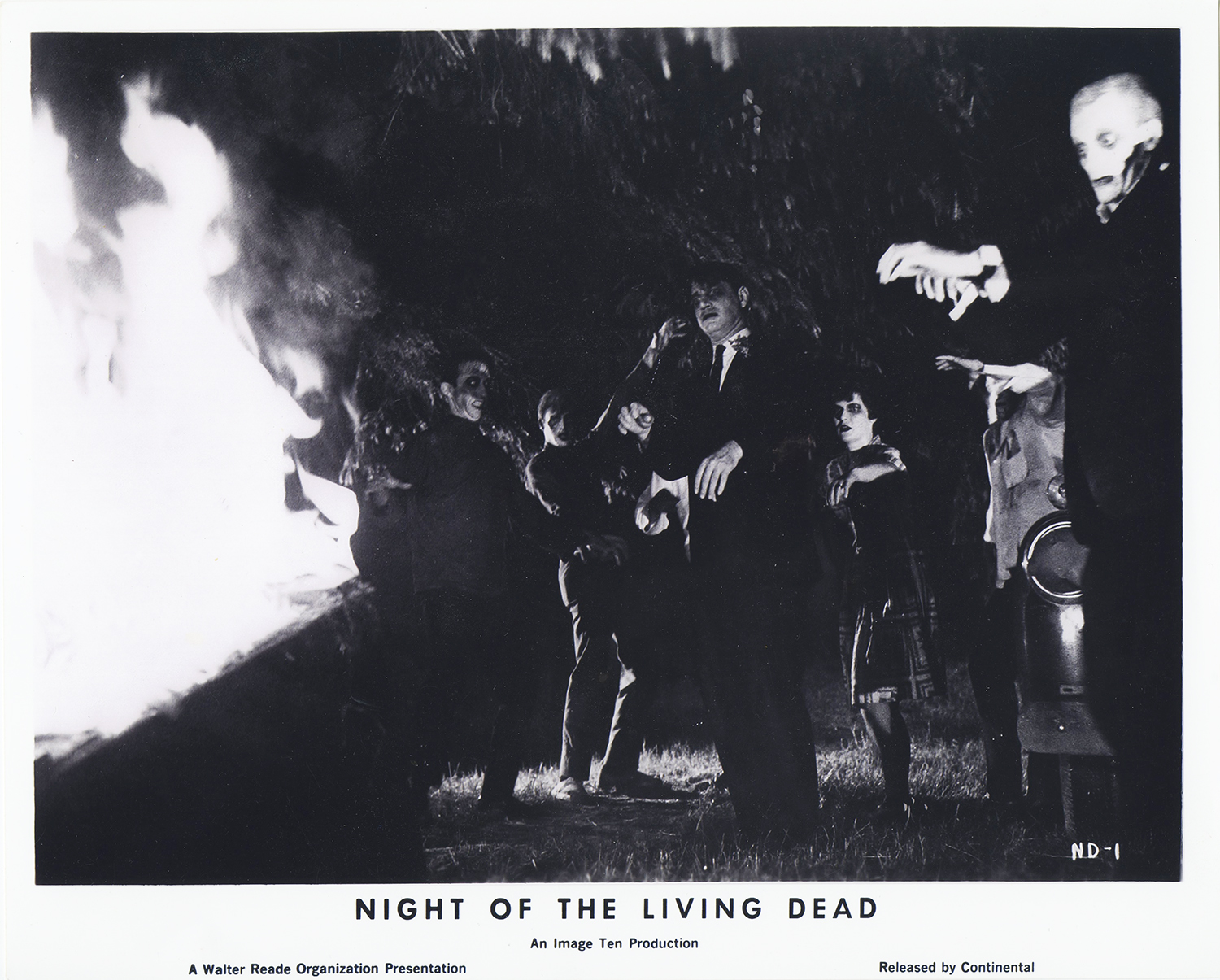 Still from George Romero's Night of the Living Dead. From the Leland Hartman Papers and Photographs, MSS 896, Detre Library & Archives at the History Center.