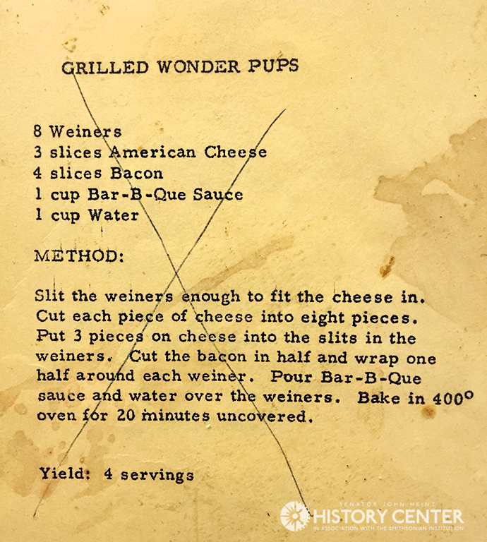 Author recipe for grilled wonder pups. Author collection.