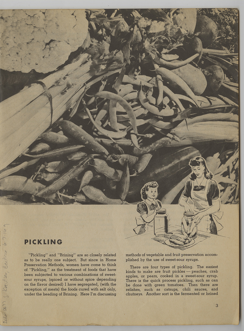 Duquesne Light Cookbook, pickling and brining. Pittsburgh: Duquesne Light Company. Detre Library & Archives at the History Center.