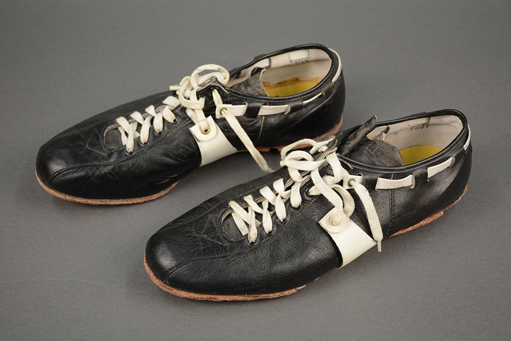 Immaculate Reception shoes worn by Franco Harris, December 23, 1972. Courtesy of Franco Harris.
