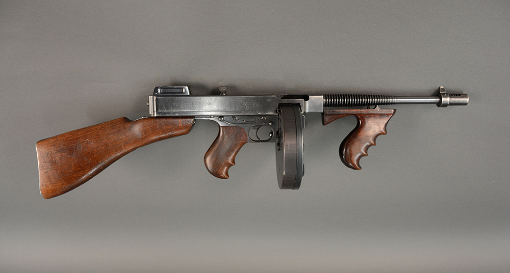 Thompson Submachine gun, 1929. Senator John Heinz History Center collections. Photo: Nicole Lauletta.