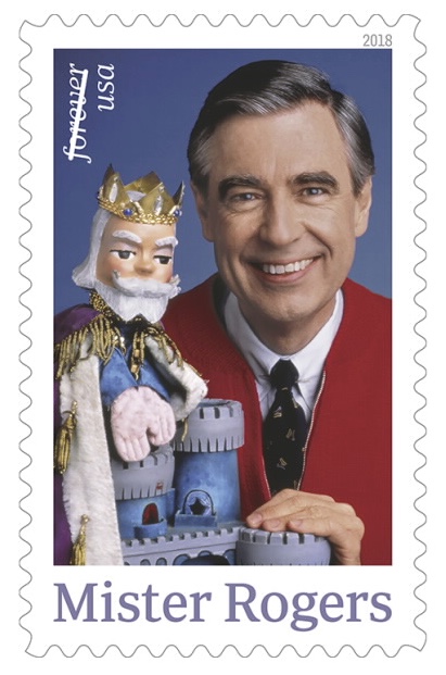 Mister Rogers postage stamp, 2018. Courtesy of the U.S. Postal Service.
