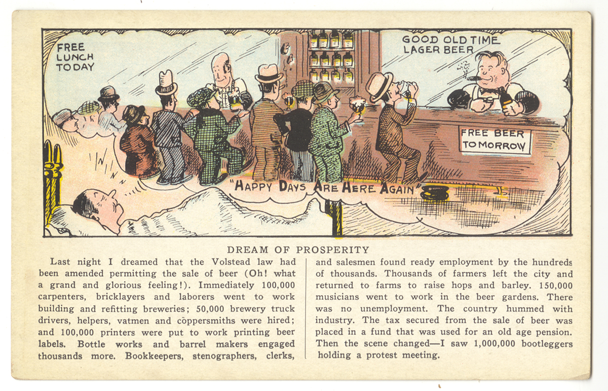 “Dream of Prosperity” postcard, c. 1930.