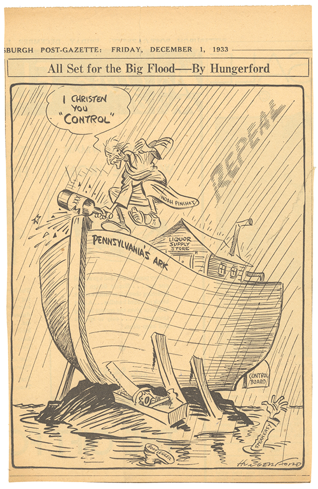 Cyrus Hungerford cartoon, Pittsburgh Post-Gazette, Dec. 1, 1933