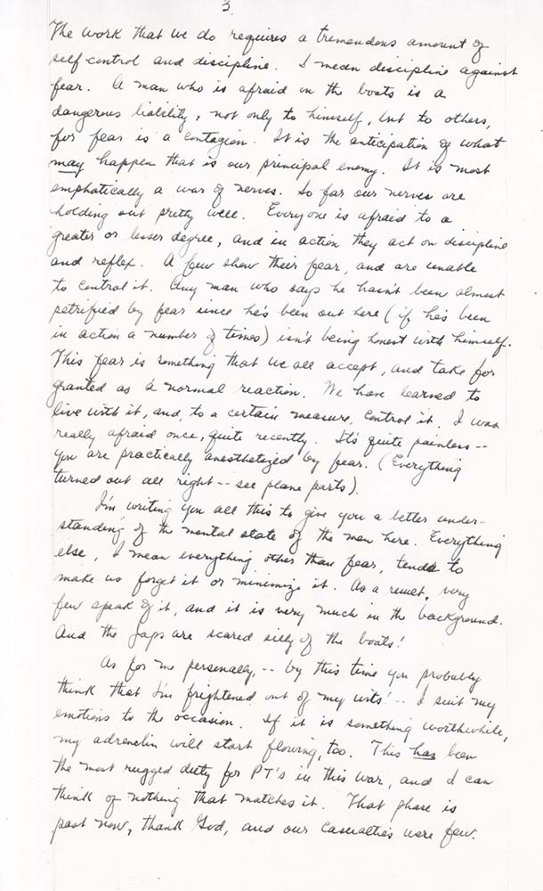 William Adelman's final letter to his wife, dated Dec. 1, 1944, page 3. William Ira Adelman Collection, Detre Library & Archives at the History Center.
