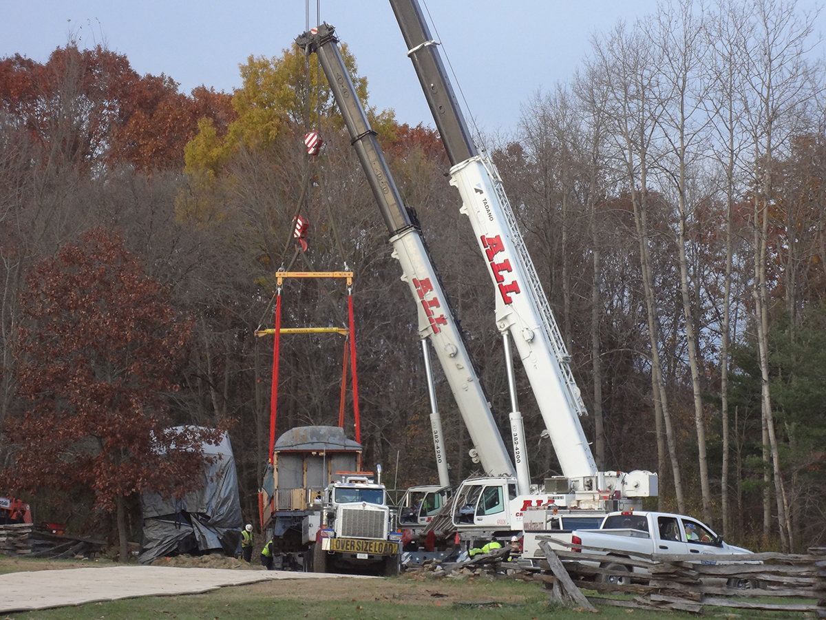 The train cars were removed in 2013 to make room for the expansion of our Frontier Trading Post.