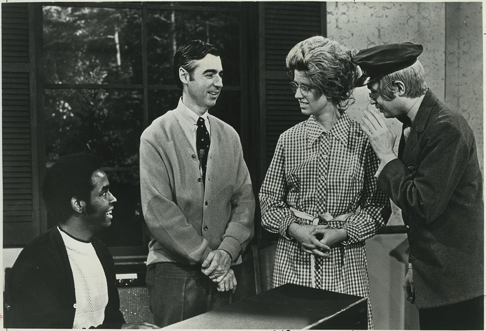 Mister Rogers with Mr. and Mrs. McFeely in Clemmons’ music studio, May 4, 1972. | Heinz History Center