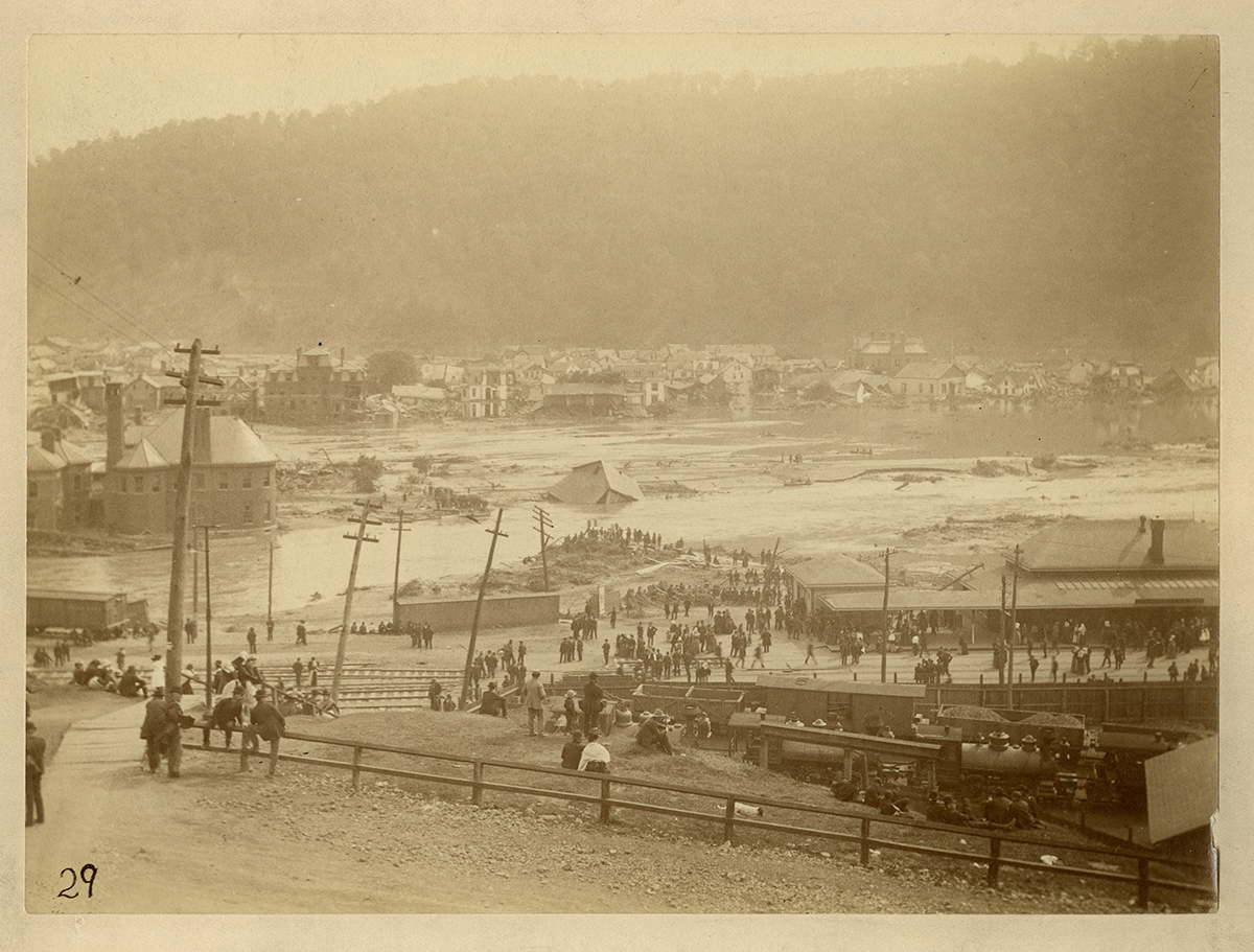 The aftermath of the flood. Bissell Family collection, Detre Library & Archives at the History Center.