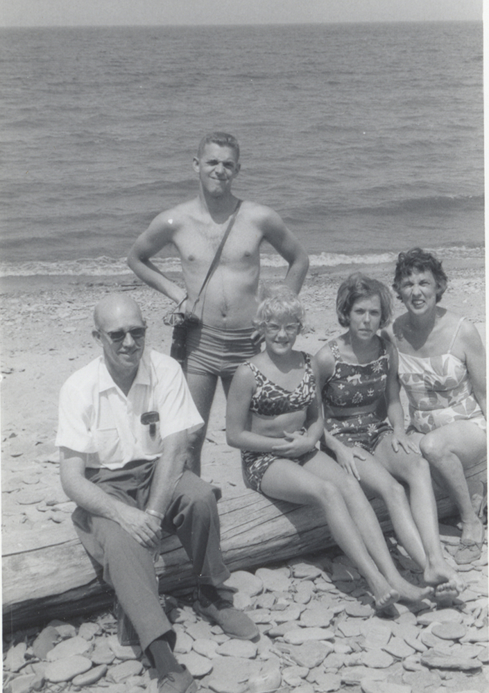 Taylor family vacation at Lake Erie, c. 1950s.