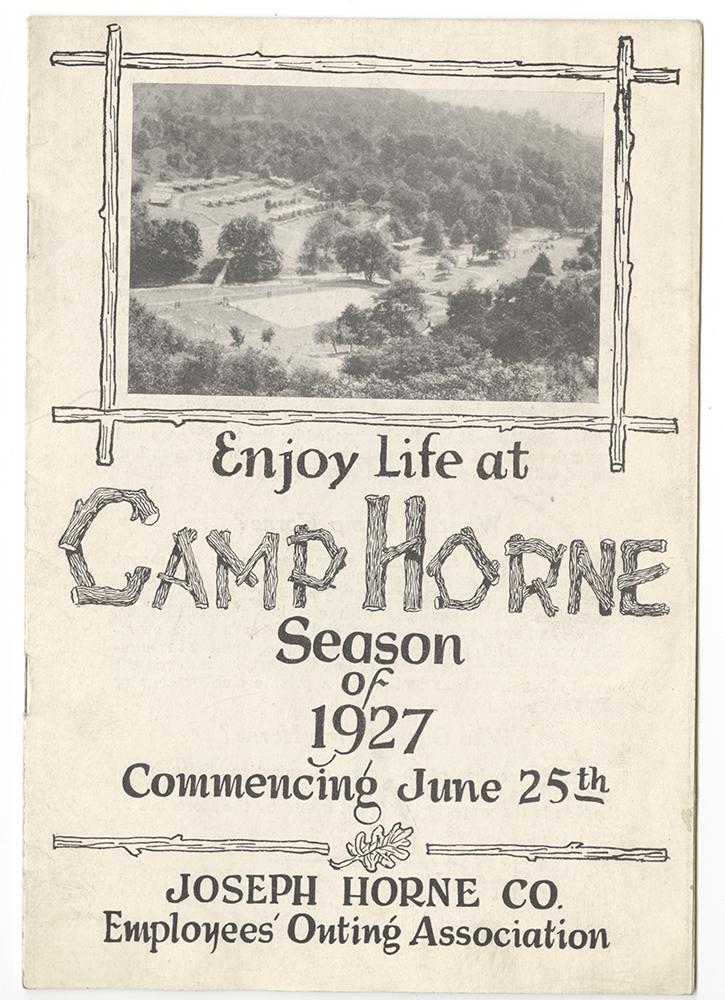 “Enjoy Life at Camp Horne,” Seasonal brochure for Camp Horne, 1927.