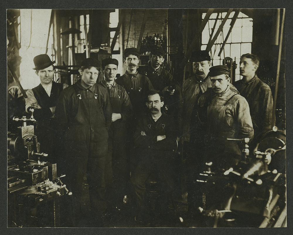Group of Westinghouse Air Brake Company workers, 1895.