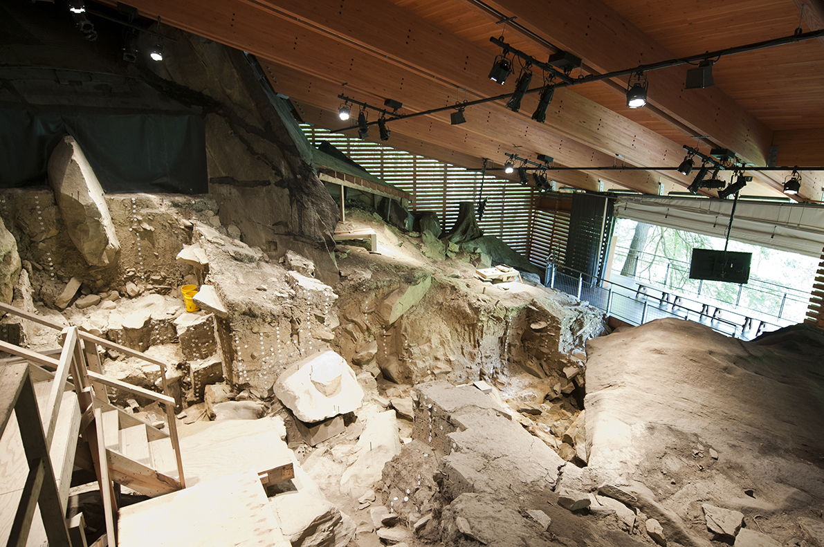 Inside of the Meadowcroft Rockshelter.