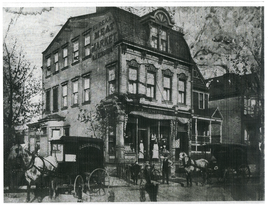 The Eureka Meat Market in Shadyside, 1910.