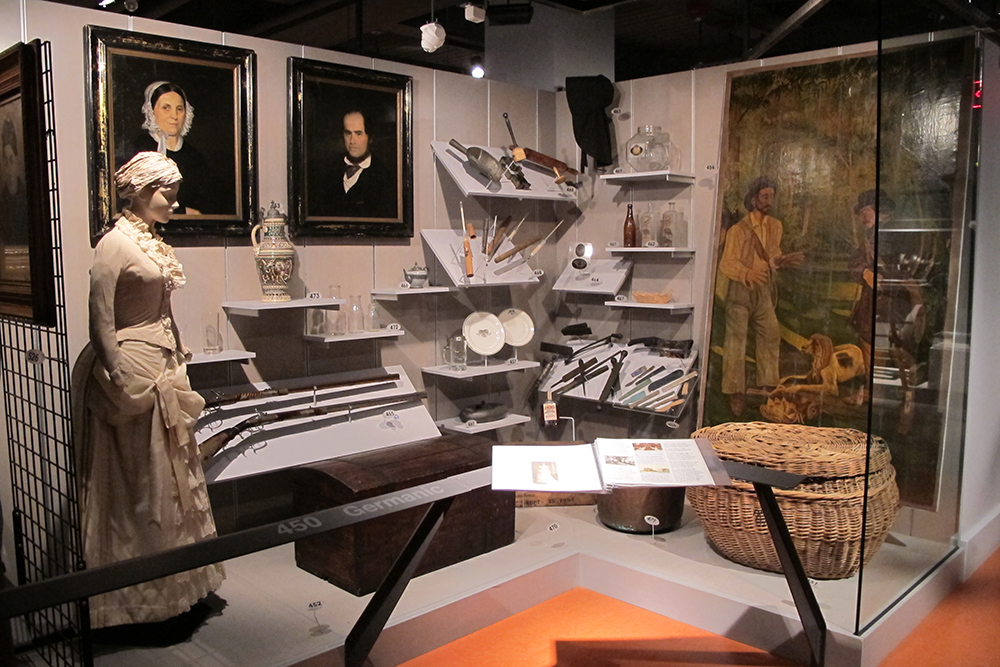 The German-American Collection in the Special Collections exhibit, Heinz History Center, 2018. Senator John Heinz History Center.