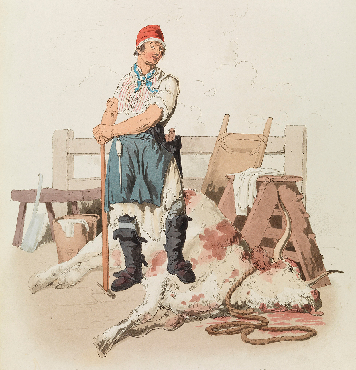 W.H. Pyne,The Slaughterman, 1804. Wellcome Library, London.