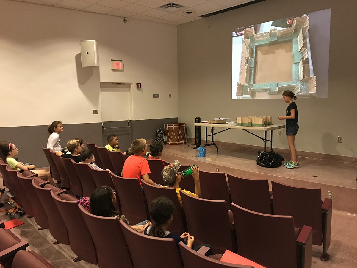 Students designed their own fort and defended their project in the museum’s auditorium. | Fort Pitt Museum