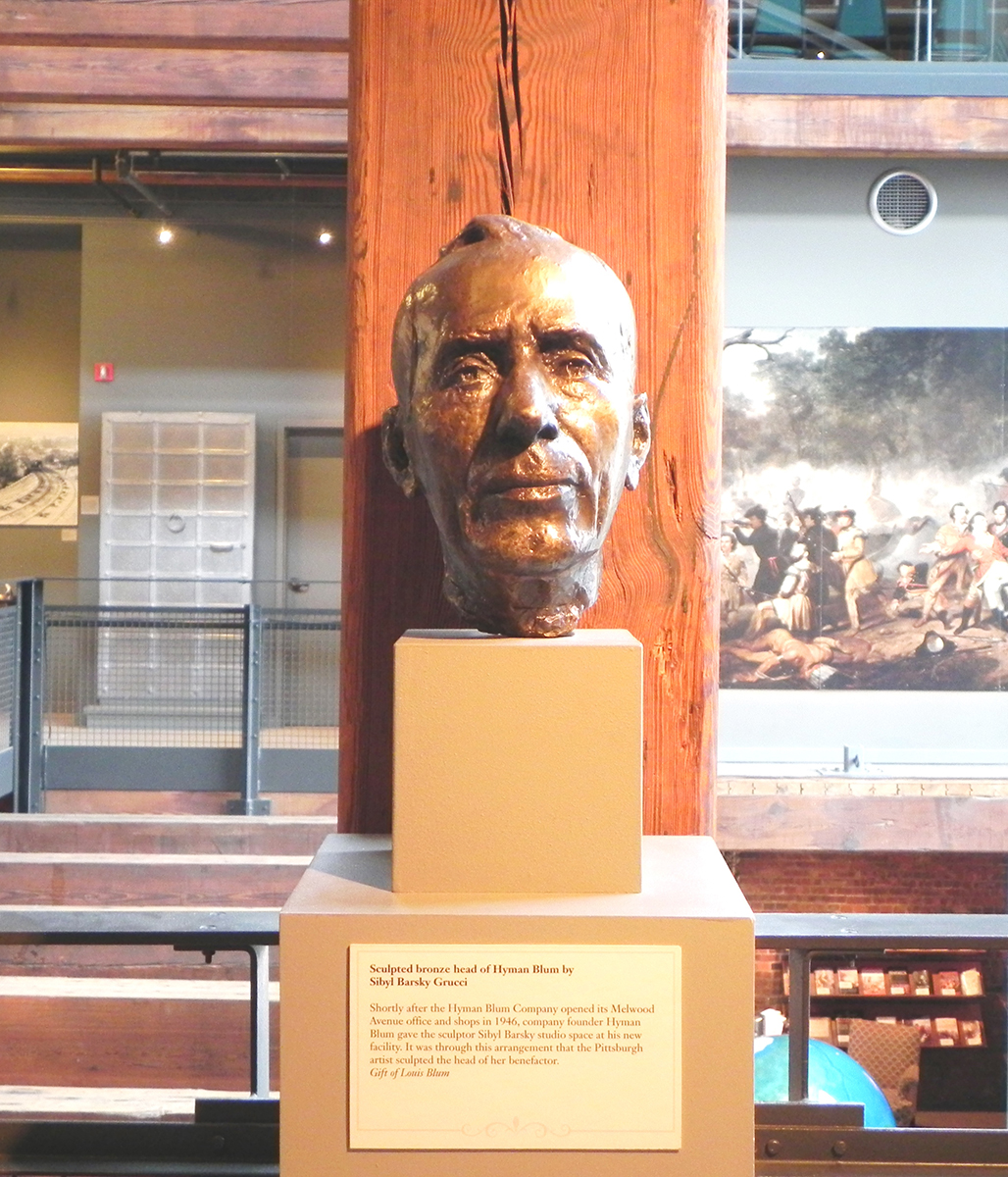 Sibyl Barsky, Bust of Hyman Blum, bronze, c. 1946. Heinz History Center museum collections. Gift of Lois Blum.