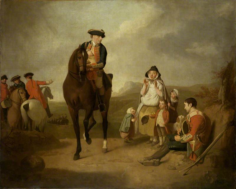 The Marquis of Granby giving Alms to a sick Soldier and his Family (Penny, Edward). Courtesy of the Ashmolean Museum of Art and Archaeology.