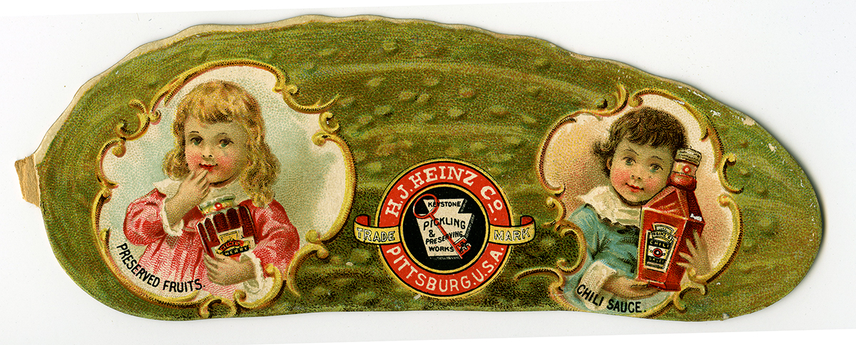 Heinz advertising trade cards, c. 1900.