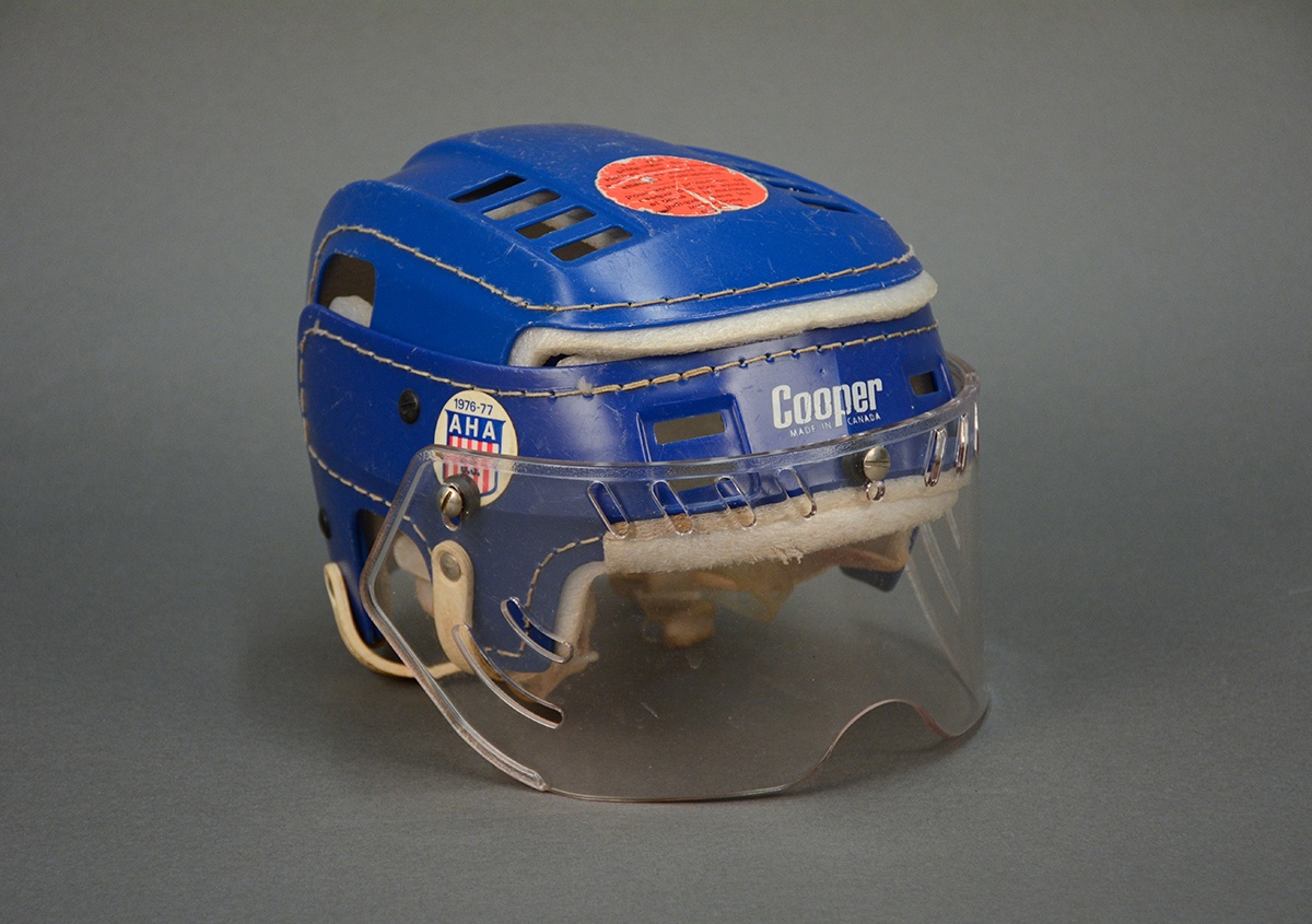 Pittsburgh Pennies ice hockey helmet, 1970s
